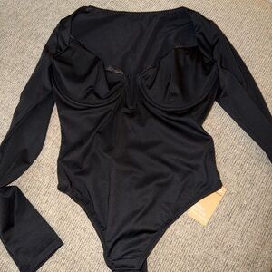 Elegant Black Long-Sleeve Jumpsuit
